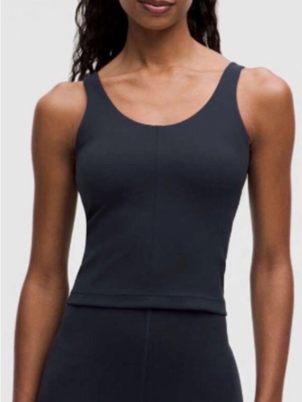 Lululemon glow up sports tank top navy blue size 10
